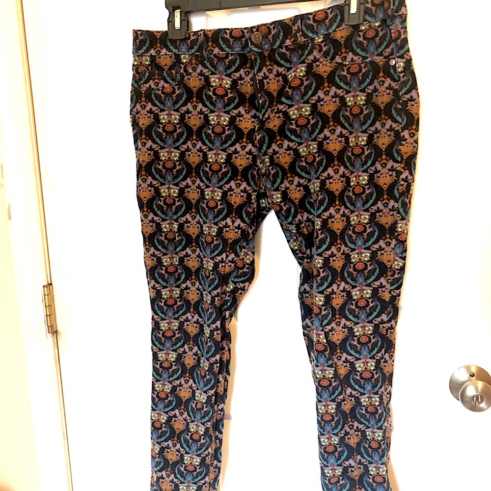 Vintage unique corduroy skinny low rise jeans